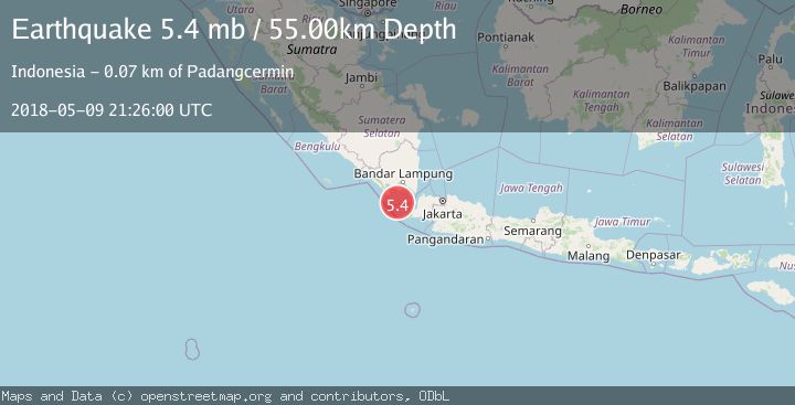 Map of SUNDA STRAIT, INDONESIA