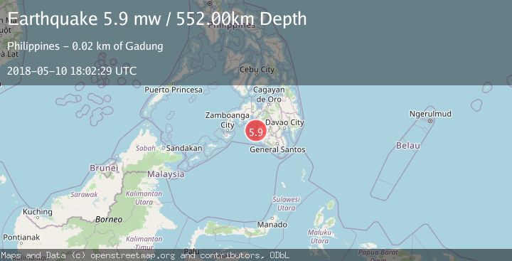 Map of MORO GULF, MINDANAO, PHILIPPINES