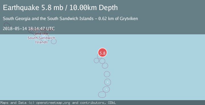 Map of SOUTH SANDWICH ISLANDS REGION