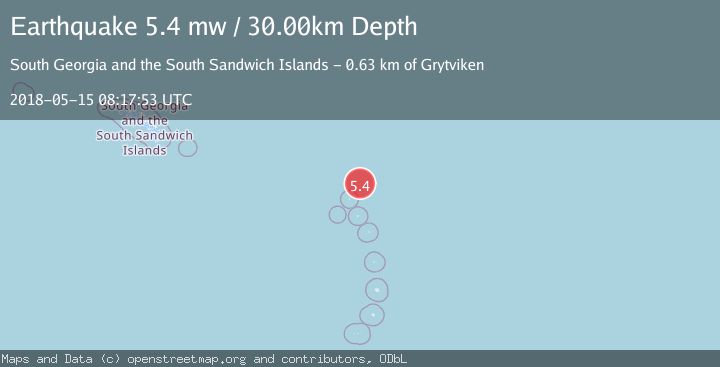 Map of SOUTH SANDWICH ISLANDS REGION