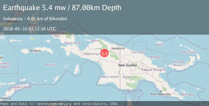 Map of PAPUA, INDONESIA