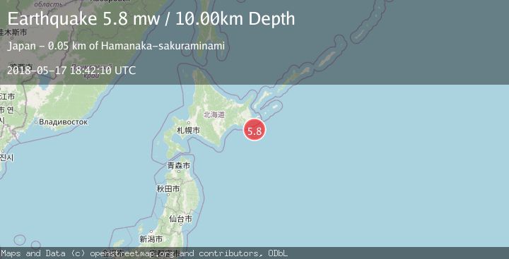 Map of HOKKAIDO, JAPAN REGION