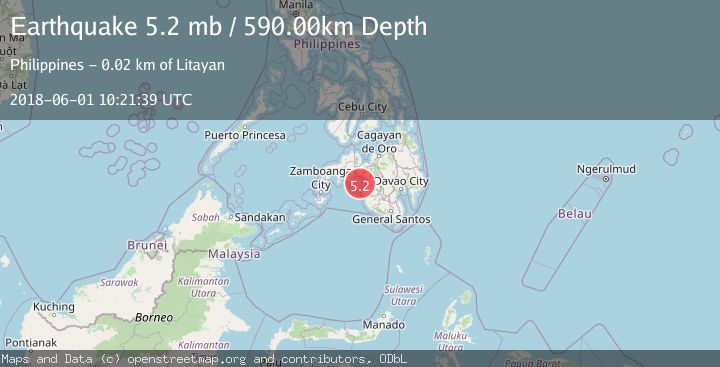 Map of MINDANAO, PHILIPPINES