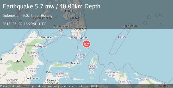 Map of KEPULAUAN TALAUD, INDONESIA