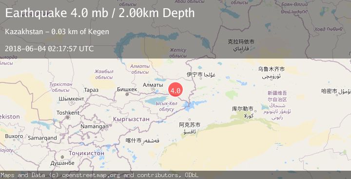 Map of EASTERN KAZAKHSTAN