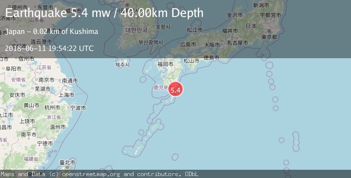 Map of KYUSHU, JAPAN