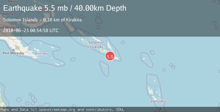 Map of SOLOMON ISLANDS