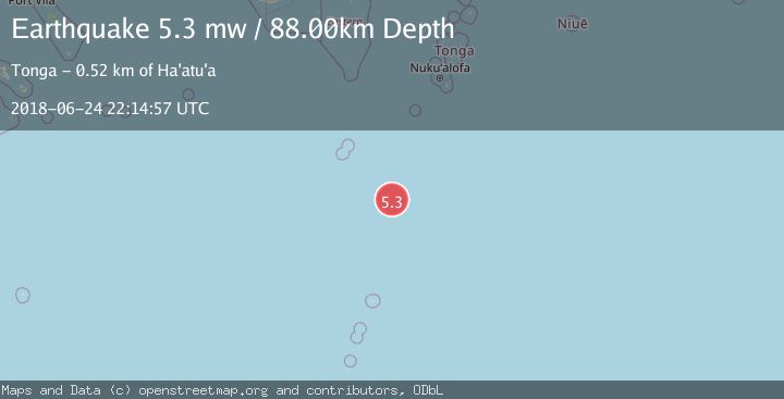 Map of SOUTH OF FIJI ISLANDS