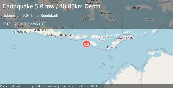Map of SUMBA REGION, INDONESIA