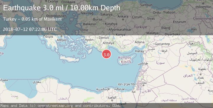 Map of EASTERN MEDITERRANEAN SEA