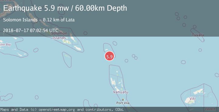 Map of SANTA CRUZ ISLANDS