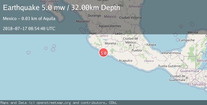 Map of MICHOACAN, MEXICO
