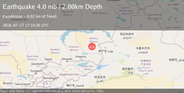 Map of EASTERN KAZAKHSTAN