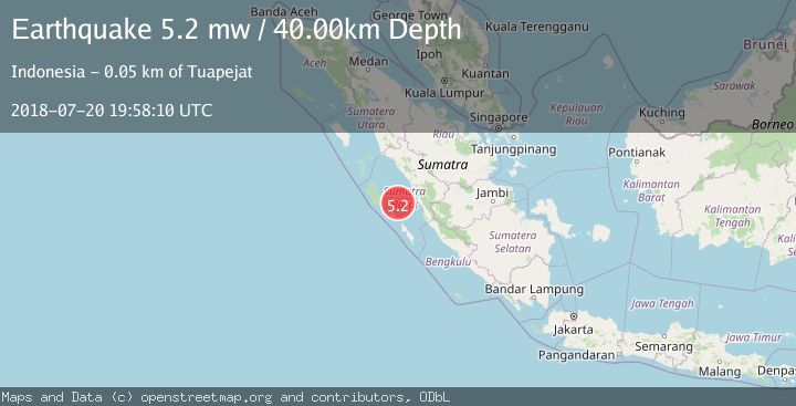 Map of KEP. MENTAWAI REGION, INDONESIA