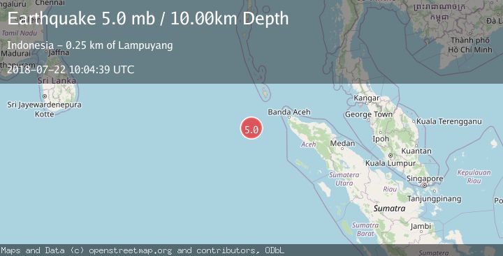 Map of OFF W COAST OF NORTHERN SUMATRA