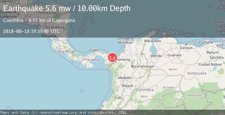 Map of PANAMA-COLOMBIA BORDER REGION
