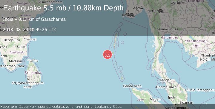Map of ANDAMAN ISLANDS, INDIA REGION