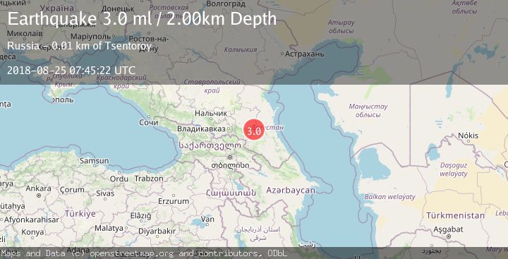 Map of CAUCASUS REGION, RUSSIA