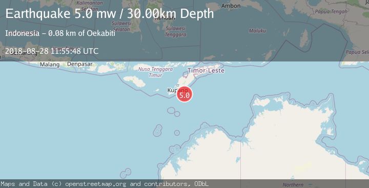 Map of TIMOR REGION, INDONESIA