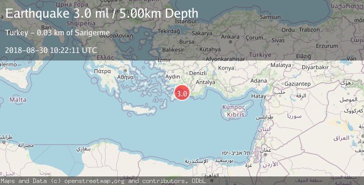 Map of DODECANESE IS.-TURKEY BORDER REG