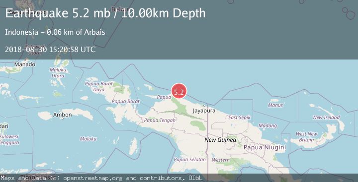 Map of NEAR N COAST OF PAPUA, INDONESIA