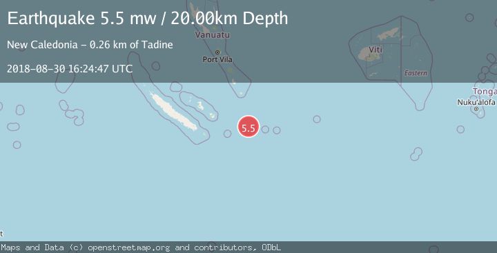 Map of SOUTHEAST OF LOYALTY ISLANDS