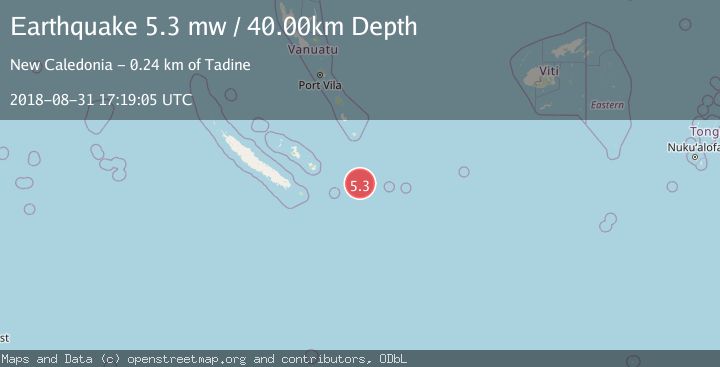 Map of SOUTHEAST OF LOYALTY ISLANDS