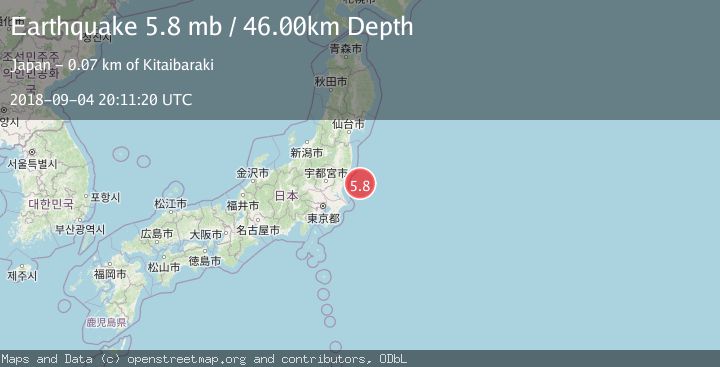 Map of NEAR EAST COAST OF HONSHU, JAPAN