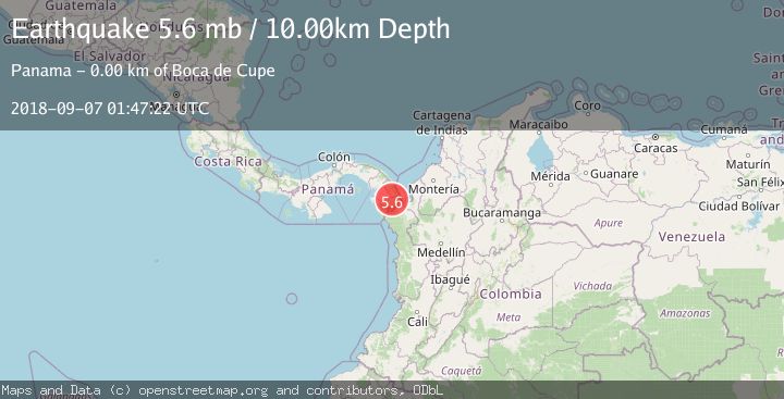 Map of PANAMA-COLOMBIA BORDER REGION