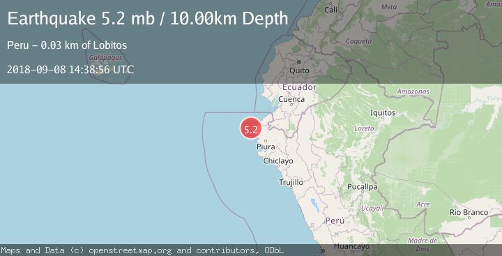 Map of NEAR COAST OF NORTHERN PERU