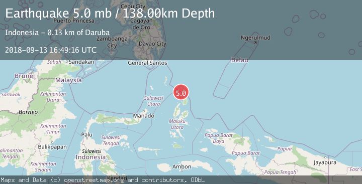 Map of NORTH OF HALMAHERA, INDONESIA