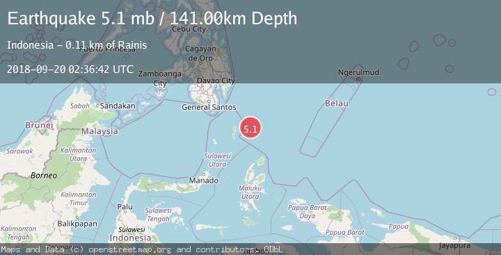 Map of KEPULAUAN TALAUD, INDONESIA