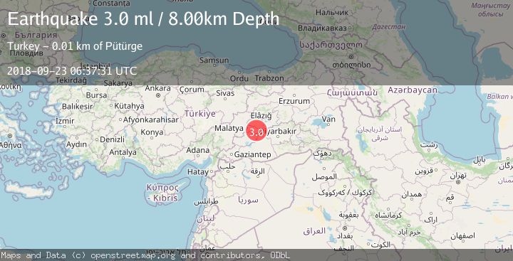 Map of EASTERN TURKEY