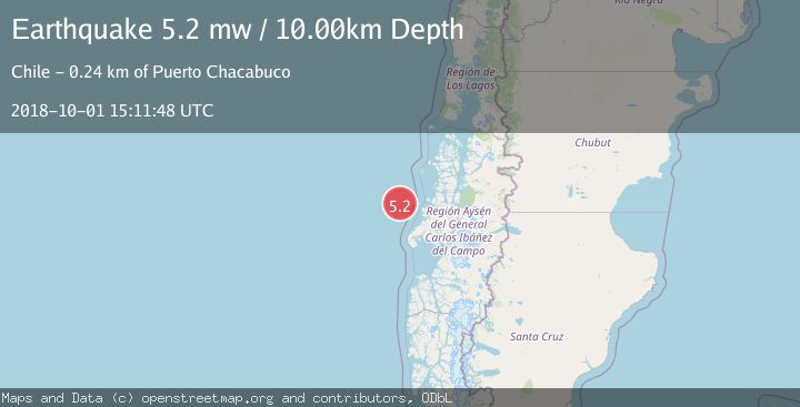 Map of OFF COAST OF AISEN, CHILE