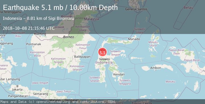 Map of MINAHASA, SULAWESI, INDONESIA