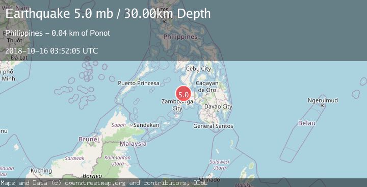 Map of MINDANAO, PHILIPPINES
