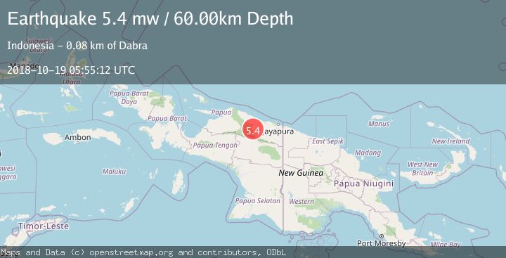 Map of NEAR N COAST OF PAPUA, INDONESIA