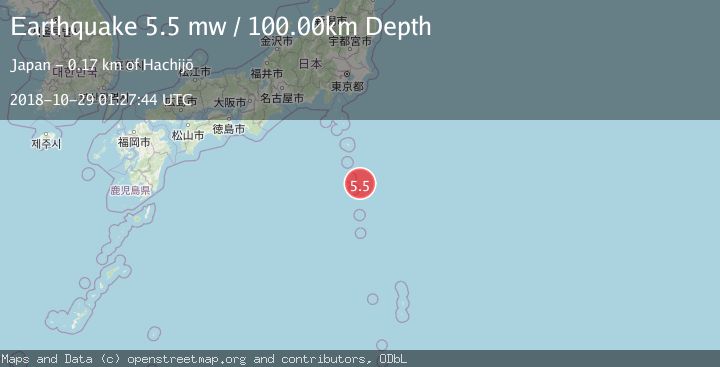 Map of IZU ISLANDS, JAPAN REGION