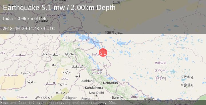 Map of KASHMIR-XINJIANG BORDER REGION