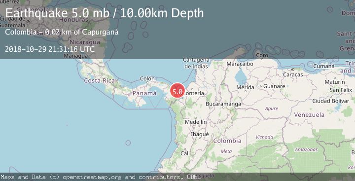 Map of PANAMA-COLOMBIA BORDER REGION