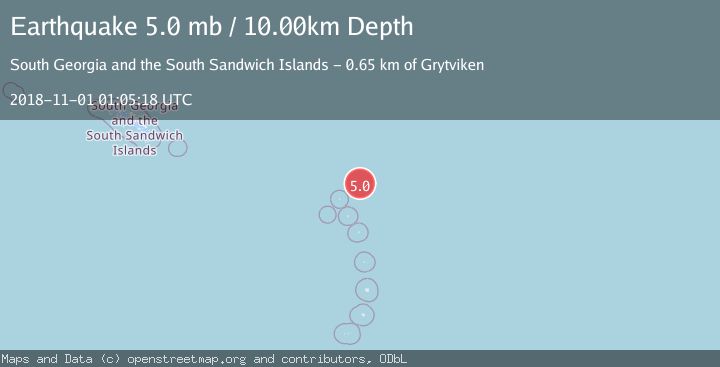 Map of SOUTH SANDWICH ISLANDS REGION