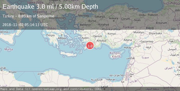 Map of DODECANESE IS.-TURKEY BORDER REG