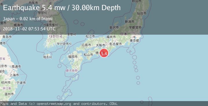 Map of NEAR S. COAST OF WESTERN HONSHU