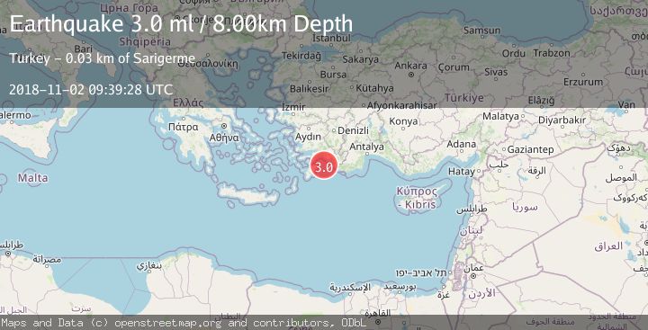 Map of DODECANESE IS.-TURKEY BORDER REG
