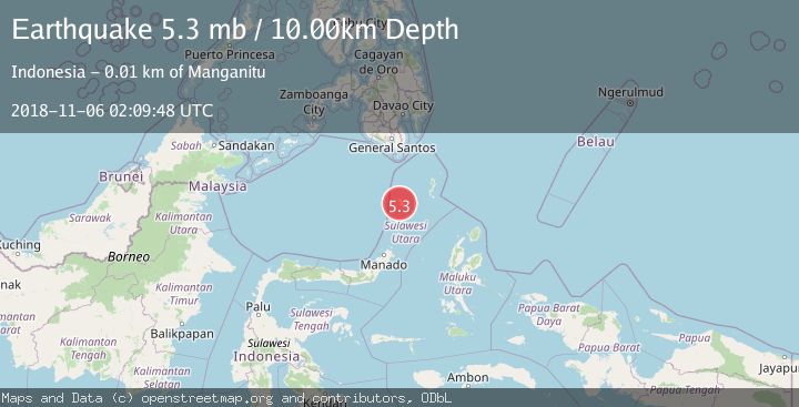 Map of KEPULAUAN SANGIHE, INDONESIA