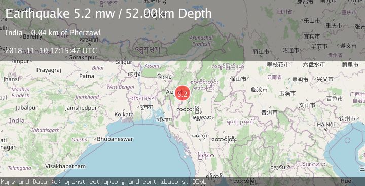 Map of MYANMAR-INDIA BORDER REGION
