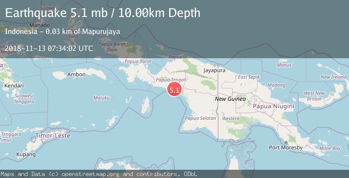 Map of PAPUA, INDONESIA