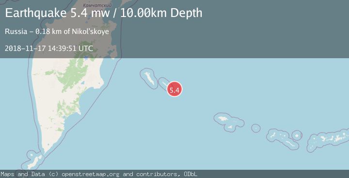 Map of KOMANDORSKIYE OSTROVA REGION