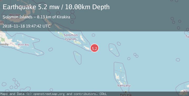 Map of SOLOMON ISLANDS
