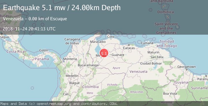 Map of TRUJILLO, VENEZUELA